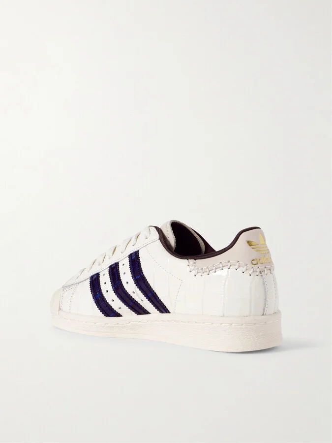 adidas Originals - + Wales Bonner Superstar Croc-effect Leather Sneakers - Off-white - Image 3