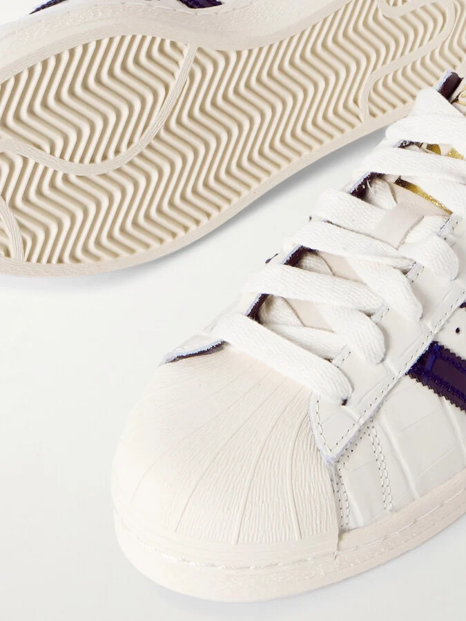 adidas Originals - + Wales Bonner Superstar Croc-effect Leather Sneakers - Off-white - Image 4