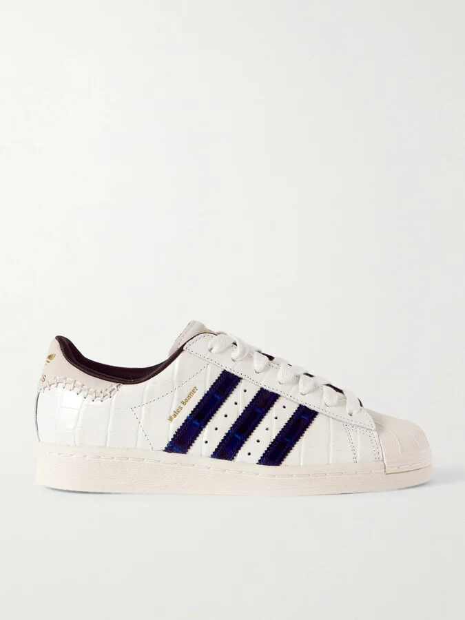 adidas Originals - + Wales Bonner Superstar Croc-effect Leather Sneakers - Off-white
