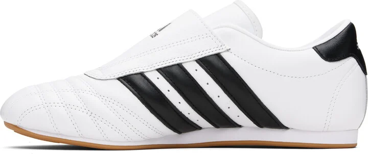 adidas Originals White & Black 'Adidas' Taekwondo Sneakers - Image 3
