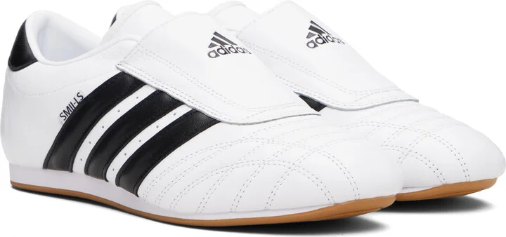 adidas Originals White & Black 'Adidas' Taekwondo Sneakers - Image 4