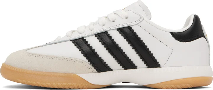 adidas Originals White & Black Samba MN Sneakers - Image 3