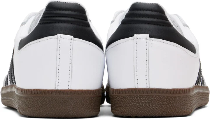 adidas Originals White & Black Samba OG Sneakers - Image 2