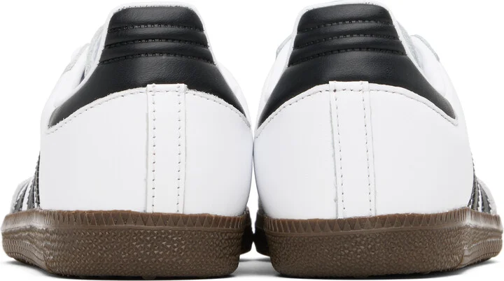 adidas Originals White & Black Samba OG Sneakers - Image 2