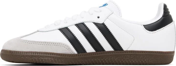 adidas Originals White & Black Samba OG Sneakers - Image 3