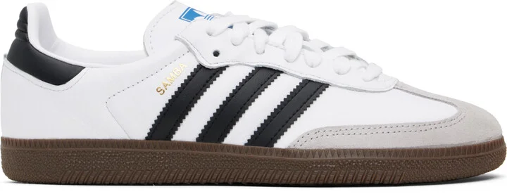 adidas Originals White & Black Samba OG Sneakers