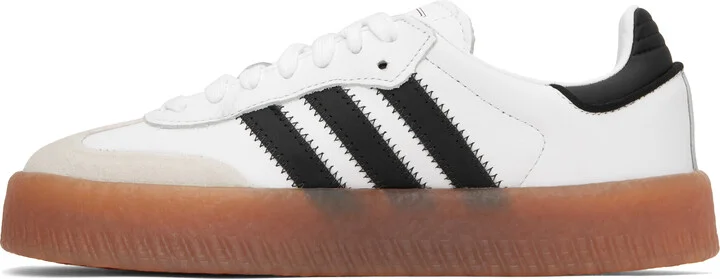 adidas Originals White & Black Sambae Sneakers - Image 3