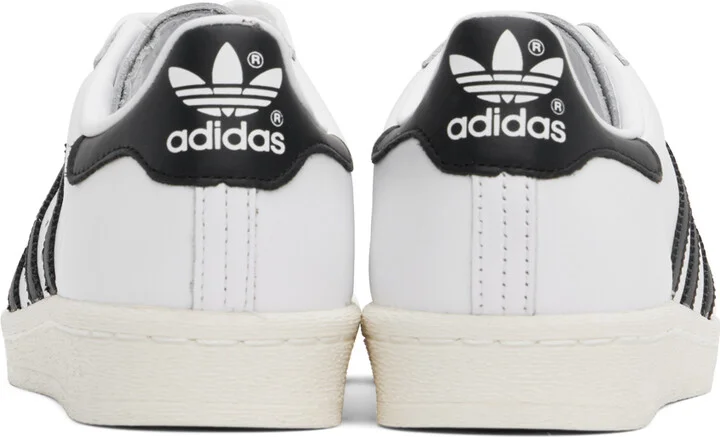 adidas Originals White & Black Superstar 82 Sneakers - Image 2
