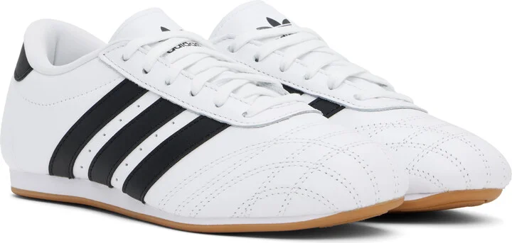 adidas Originals White & Black Taekwondo Lace Sneakers - Image 4