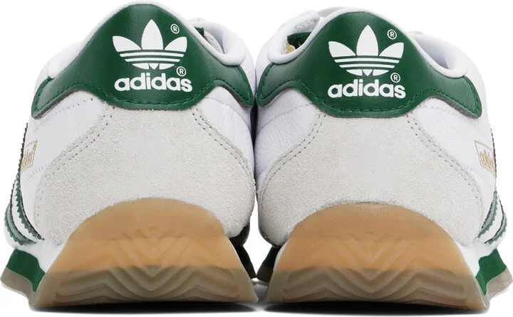 adidas Originals White & Green Country OG Sneakers - Image 2
