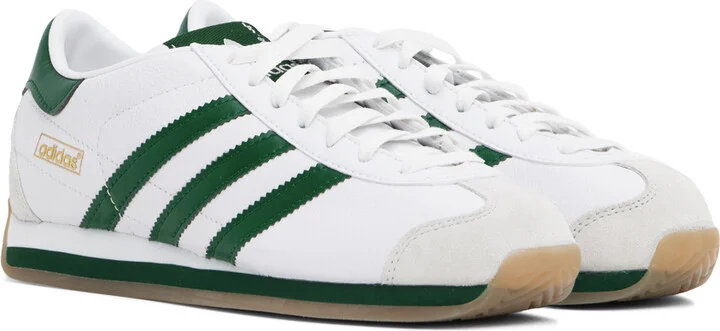 adidas Originals White & Green Country OG Sneakers - Image 4