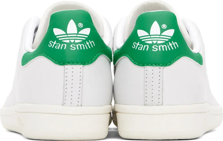 adidas Originals White & Green Stan Smith 80s Sneakers - Image 2