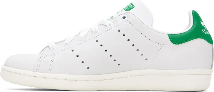 adidas Originals White & Green Stan Smith 80s Sneakers - Image 3