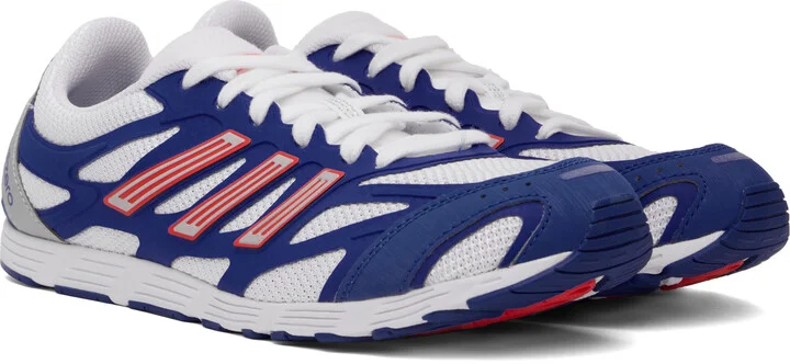 adidas Originals White & Navy Adizero PR Sneakers - Image 4