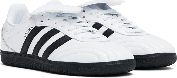 adidas Originals White Samba Long Tongue Sneakers - Image 4