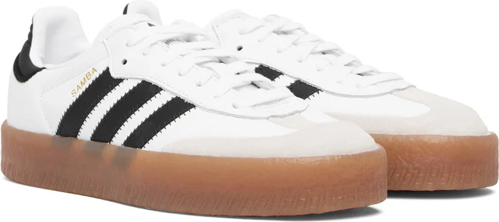 adidas Originals White Sambae Sneakers - Image 4