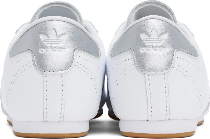 adidas Originals White & Silver Taekwondo Lace Sneakers - Image 2