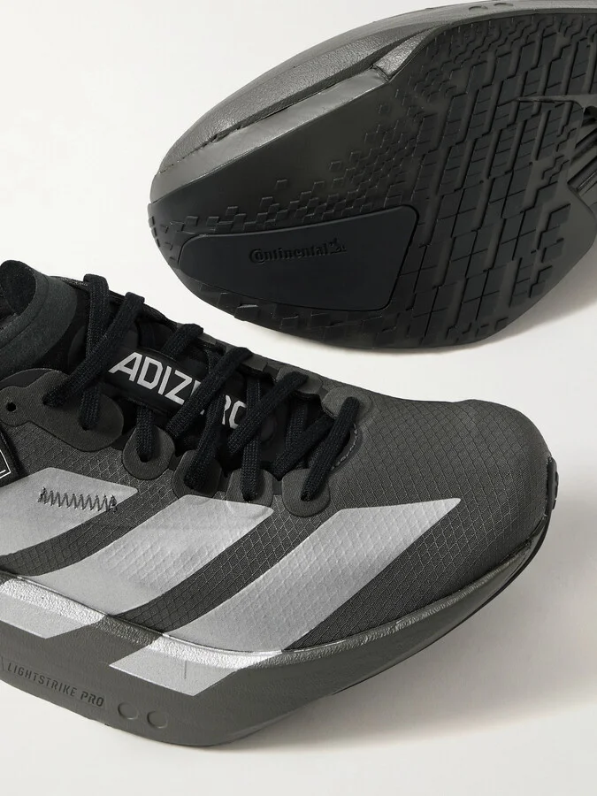 adidas Originals - + Y-3 Adizero Adios Pro 4 Rubber-trimmed Ripstop Sneakers - Black - Image 4