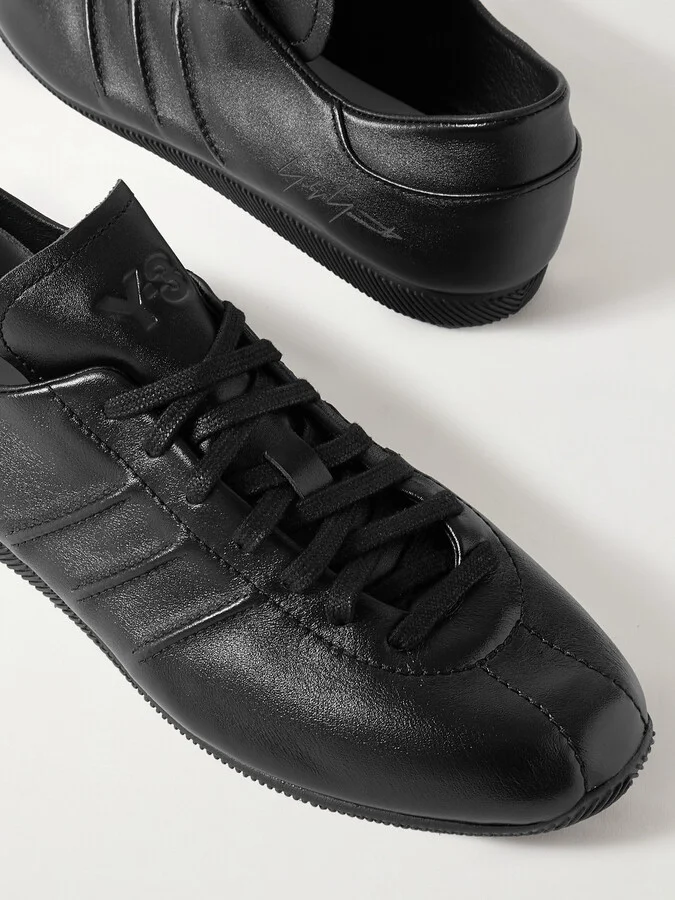 adidas Originals - + Y-3 Leather Sneakers - Black - Image 4