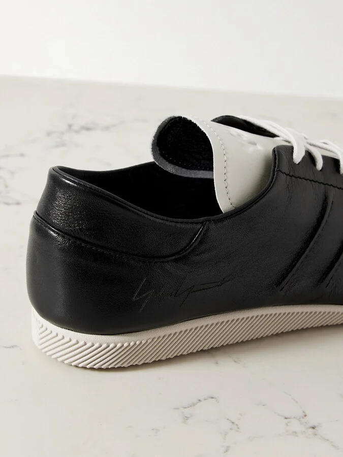 adidas Originals - + Y-3 Leather Sneakers - Black - Image 4