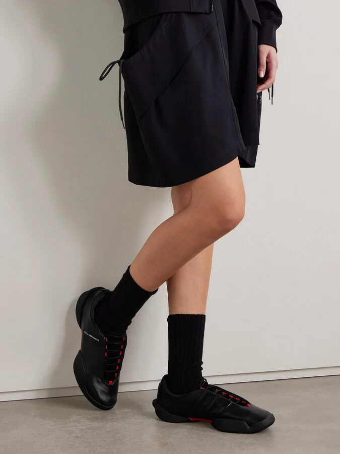 adidas Originals - + Y-3 Regu Leather Sneakers - Black - Image 2