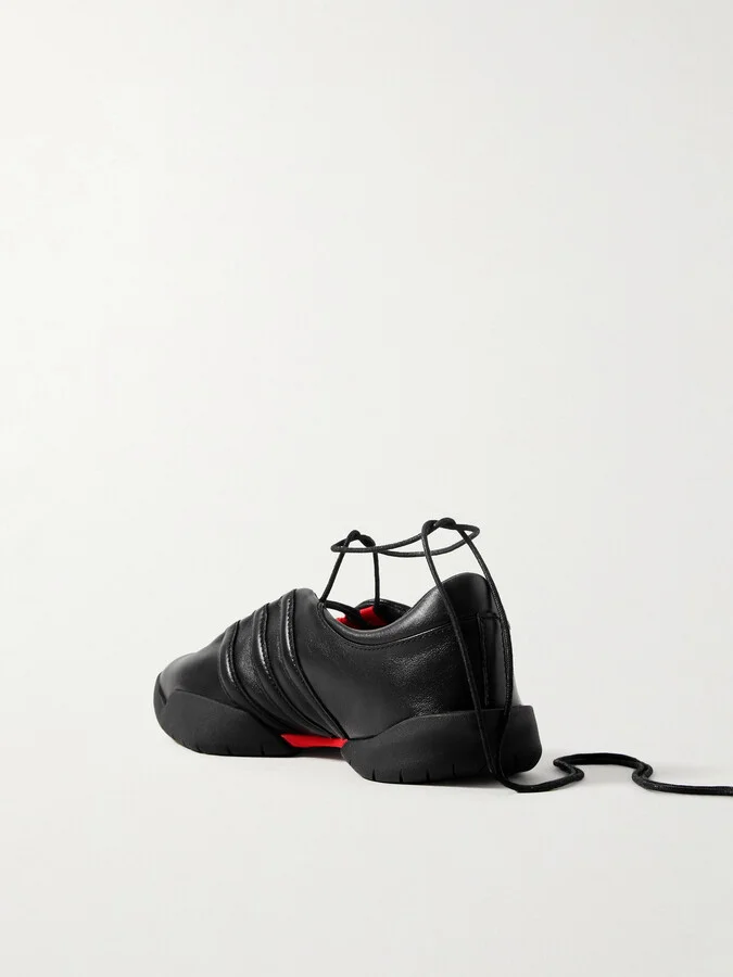adidas Originals - + Y-3 Regu Leather Sneakers - Black - Image 3