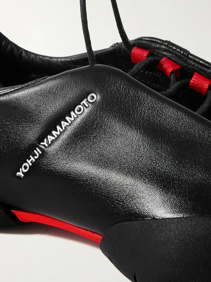 adidas Originals - + Y-3 Regu Leather Sneakers - Black - Image 4