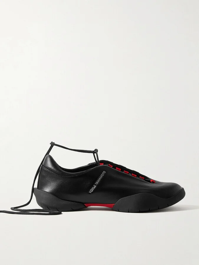 adidas Originals - + Y-3 Regu Leather Sneakers - Black