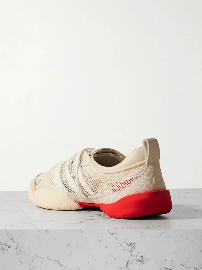 adidas Originals - + Y-3 Regu Suede- And Leather-trimmed Mesh Sneakers - White - Image 3