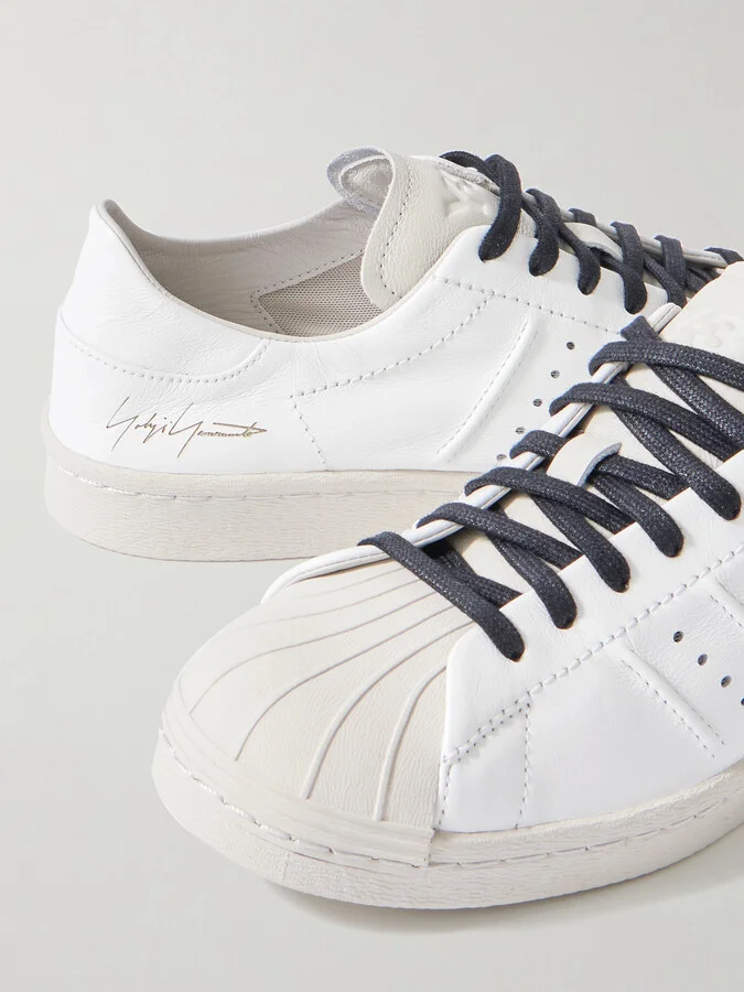 adidas Originals - + Y-3 Superstar Rubber-trimmed Leather Sneakers - White - Image 4