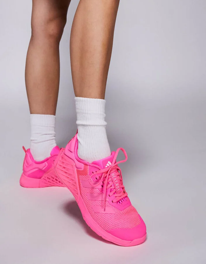 adidas Performance Dropset 3 sneakers in bright pink - Image 4