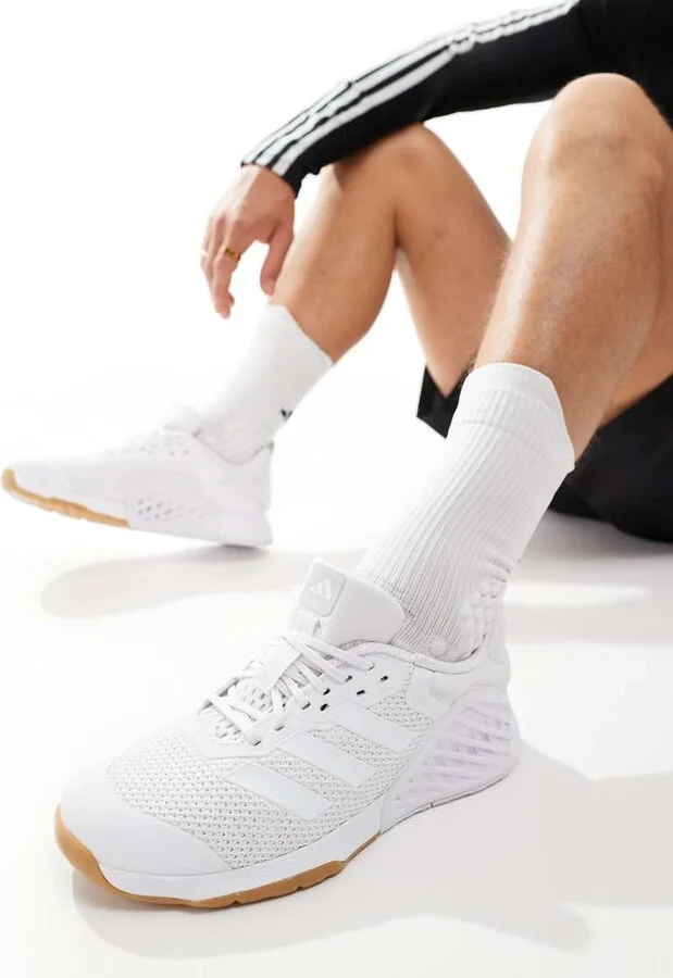 adidas Performance Dropset 3 sneakers in white - Image 3