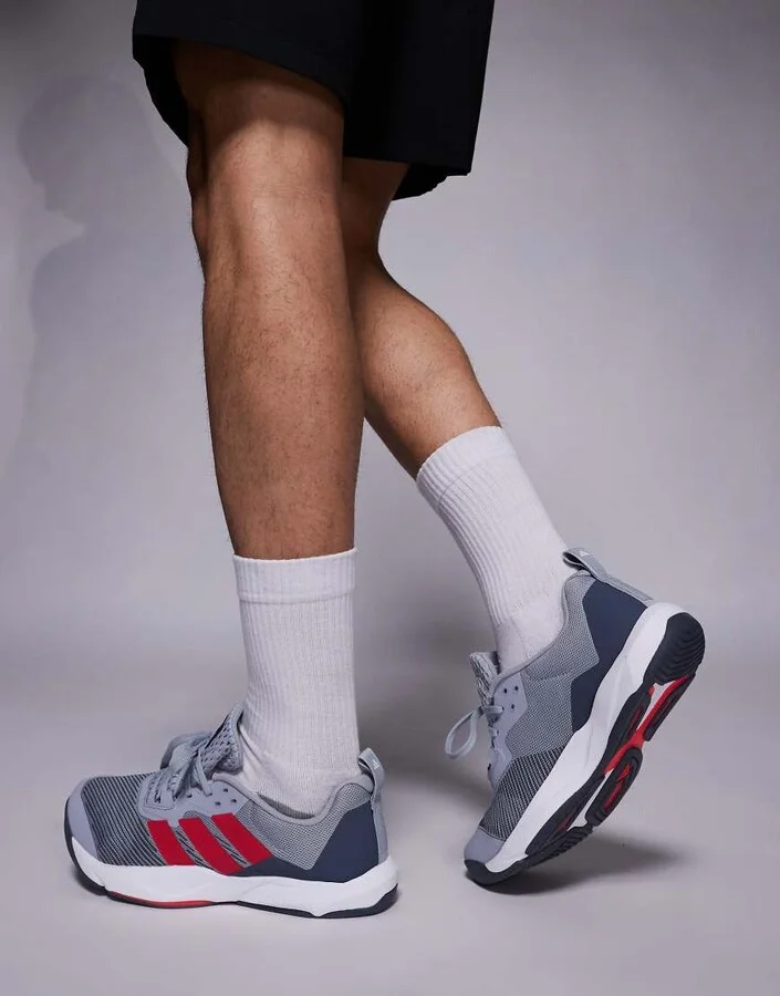adidas Performance Rapidmove 2 sneakers in gray and red - Image 3
