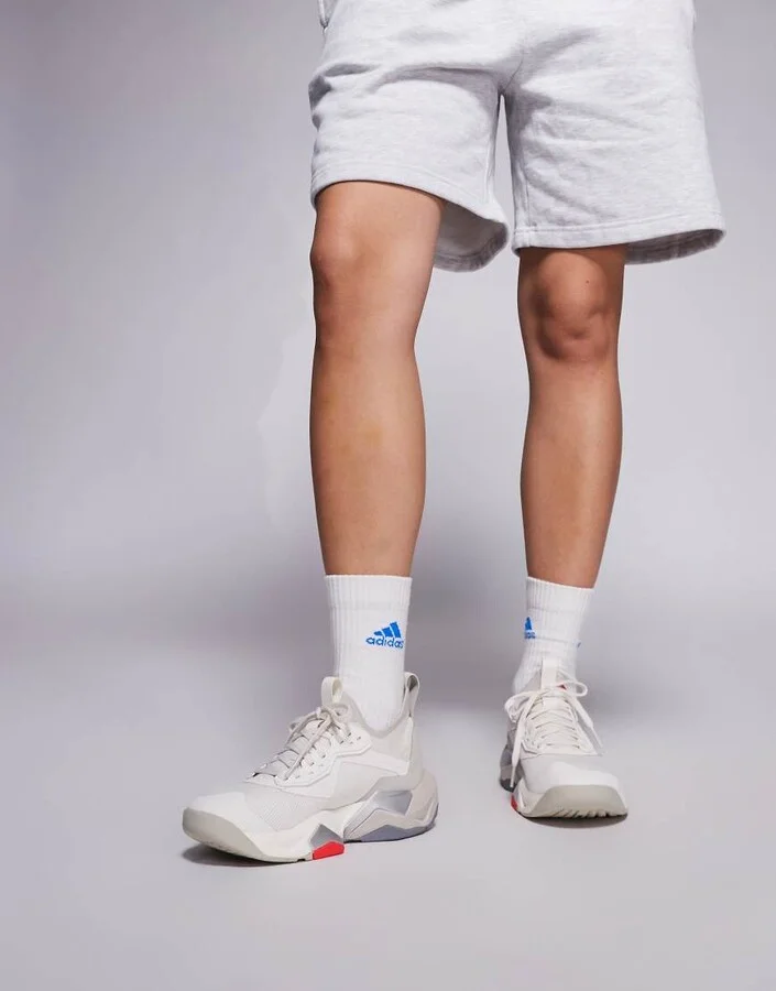 adidas Performance Rapidmove ADV 2 sneakers in white and gray - Image 3