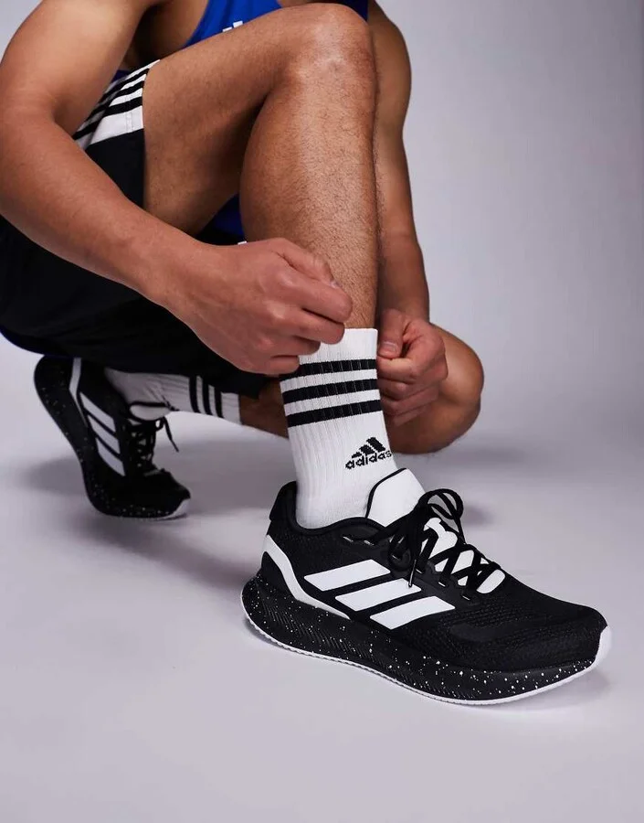 adidas Performance Runfalcon 5 sneakers in black - Image 4