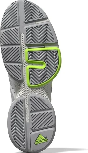 adidas Pickleball Shoes Women's Tennis Shoes White/Silver Metallic/Lucid Lemon : 8.5 B - Medium - Image 3