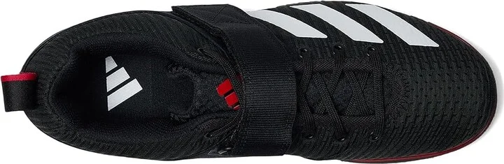 adidas Powerlift 5 Weightlifting Shoes Shoes Black/White/Pure Ruby : Men's 9 - Women's 10 Medium, Textile/Synthetic - Image 2