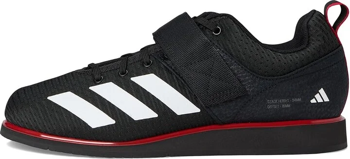 adidas Powerlift 5 Weightlifting Shoes Shoes Black/White/Pure Ruby : Men's 9 - Women's 10 Medium, Textile/Synthetic - Image 6