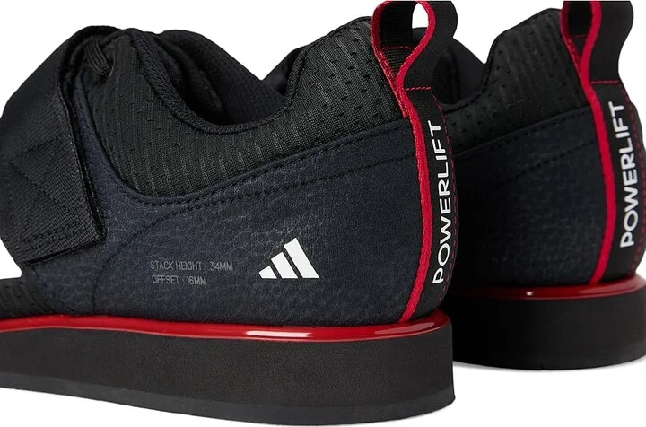 adidas Powerlift 5 Weightlifting Shoes Shoes Black/White/Pure Ruby : Men's 9 - Women's 10 Medium, Textile/Synthetic - Image 7