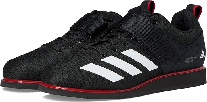 adidas Powerlift 5 Weightlifting Shoes Shoes Black/White/Pure Ruby : Men's 9 - Women's 10 Medium, Textile/Synthetic