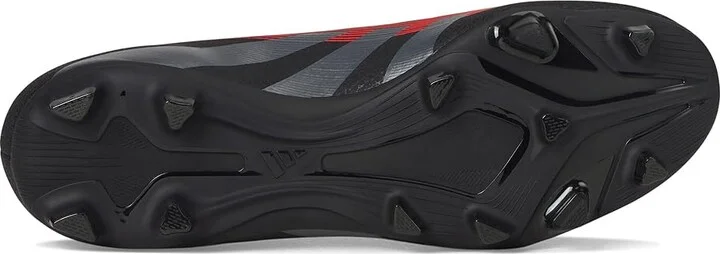 adidas Predator Club Firm Ground/Multi Ground Soccer Cleats Soccer Shoes Black/Grey/Lucid Red : Men's 11 - Women's 12 Medium, Rubber - Image 3
