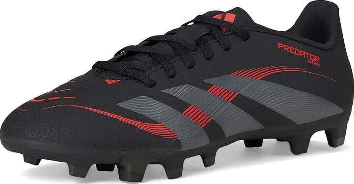 adidas Predator Club Firm Ground/Multi Ground Soccer Cleats Soccer Shoes Black/Grey/Lucid Red : Men's 11 - Women's 12 Medium, Rubber - Image 5