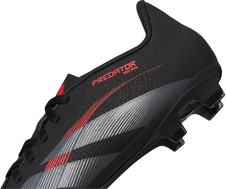 adidas Predator Club Firm Ground/Multi Ground Soccer Cleats Soccer Shoes Black/Grey/Lucid Red : Men's 11 - Women's 12 Medium, Rubber - Image 7