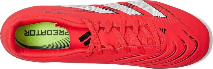 adidas Predator Club Firm Ground/Multi Ground Soccer Cleats Soccer Shoes Lucid Red/White/Black : Men's 8 - Women's 9 Medium, Rubber - Image 2