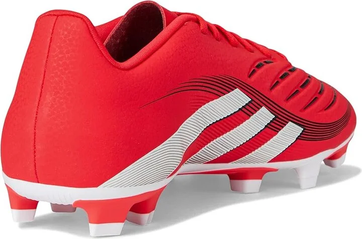 adidas Predator Club Firm Ground/Multi Ground Soccer Cleats Soccer Shoes Lucid Red/White/Black : Men's 8 - Women's 9 Medium, Rubber - Image 4