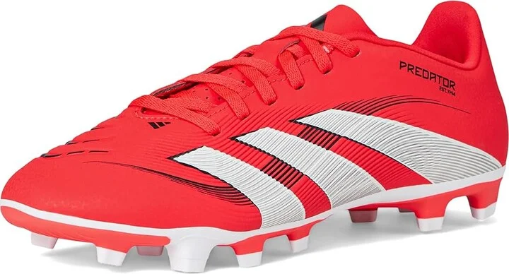adidas Predator Club Firm Ground/Multi Ground Soccer Cleats Soccer Shoes Lucid Red/White/Black : Men's 8 - Women's 9 Medium, Rubber - Image 5