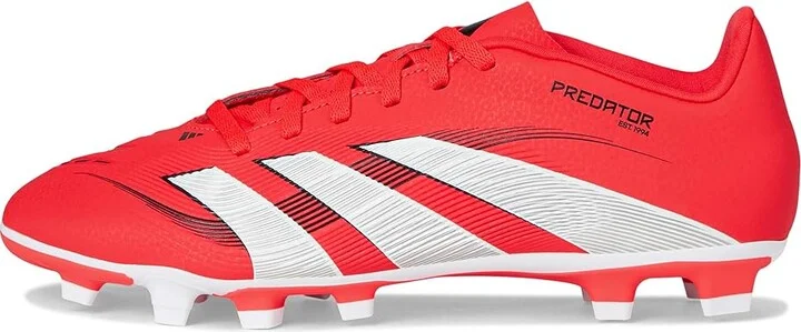 adidas Predator Club Firm Ground/Multi Ground Soccer Cleats Soccer Shoes Lucid Red/White/Black : Men's 8 - Women's 9 Medium, Rubber - Image 6