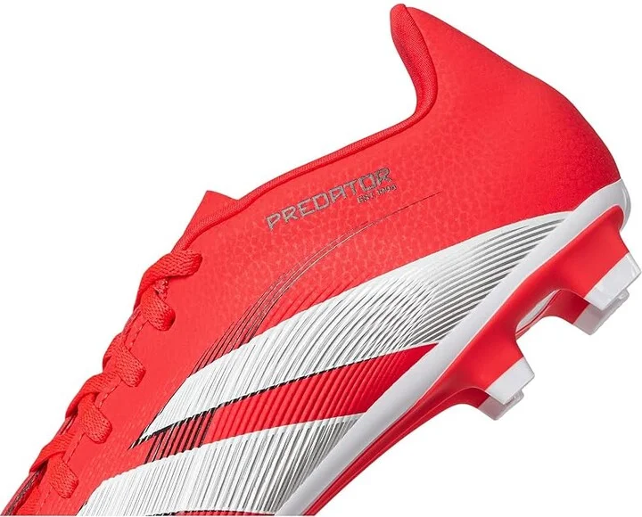 adidas Predator Club Firm Ground/Multi Ground Soccer Cleats Soccer Shoes Lucid Red/White/Black : Men's 8 - Women's 9 Medium, Rubber - Image 7