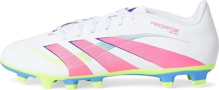 adidas Predator Club Firm Ground/Multi Ground Soccer Cleats Soccer Shoes White/Lucid Pink/Lucid Lemon : Men's 13 - Women's 14 Medium, Rubber - Image 6