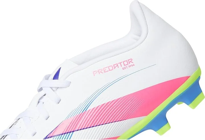 adidas Predator Club Firm Ground/Multi Ground Soccer Cleats Soccer Shoes White/Lucid Pink/Lucid Lemon : Men's 13 - Women's 14 Medium, Rubber - Image 7
